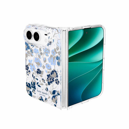 Kate Spade — Étui protecteur MagSafe pour iPhone Duo — Flowerbed bleu