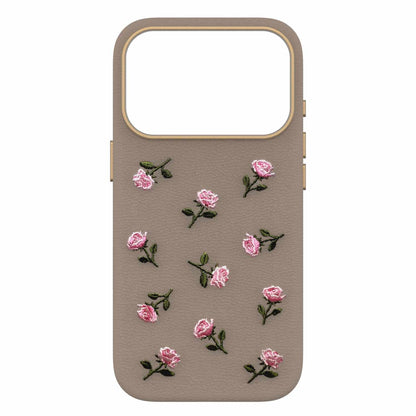 OtterBox Symmetry Cactus Leather Embroidery MagSafe Case Cottage Rose for iPhone 18 Pro/17 Pro