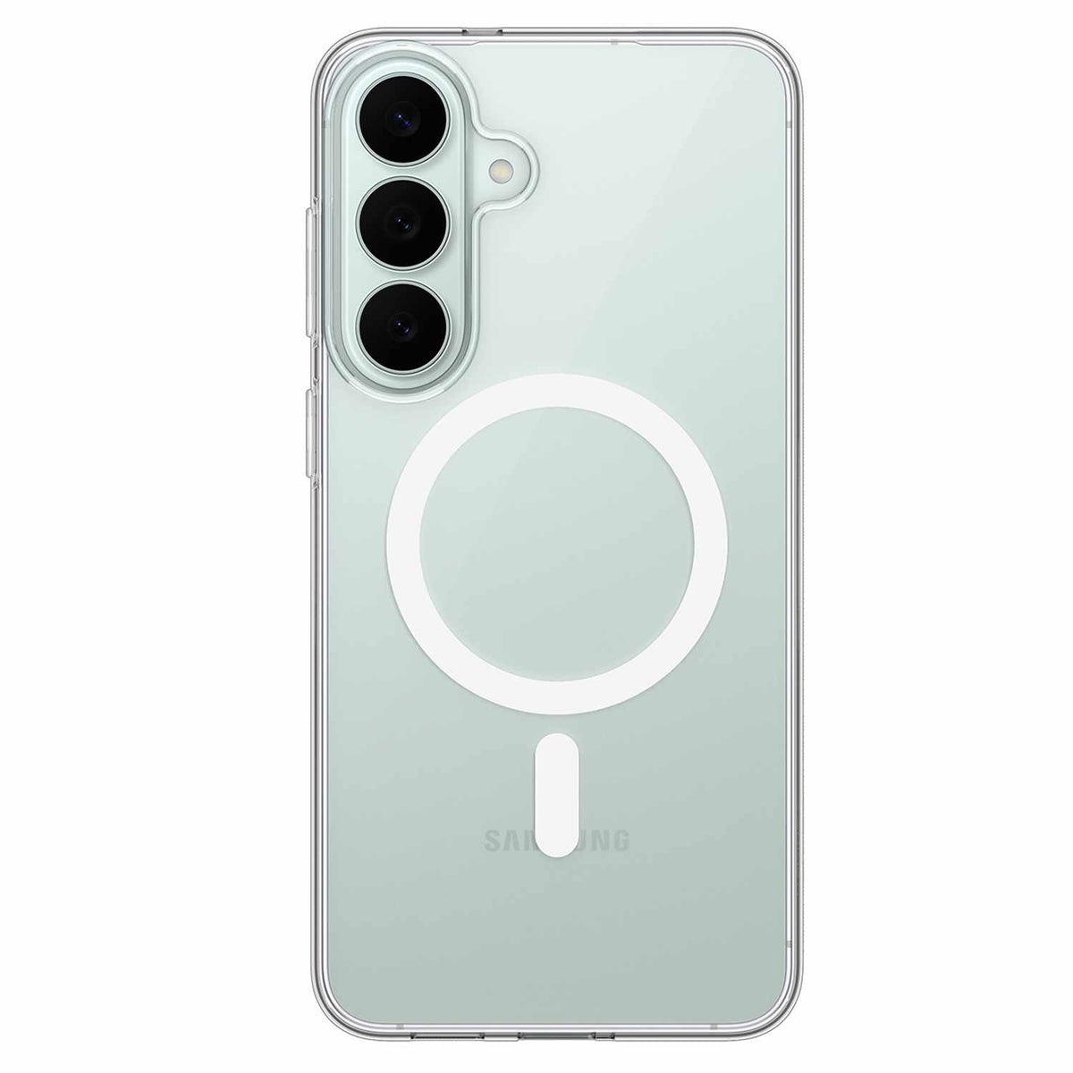 Spigen Crystal Flex MagFit transparent blanc pour Samsung Galaxy S26 FE