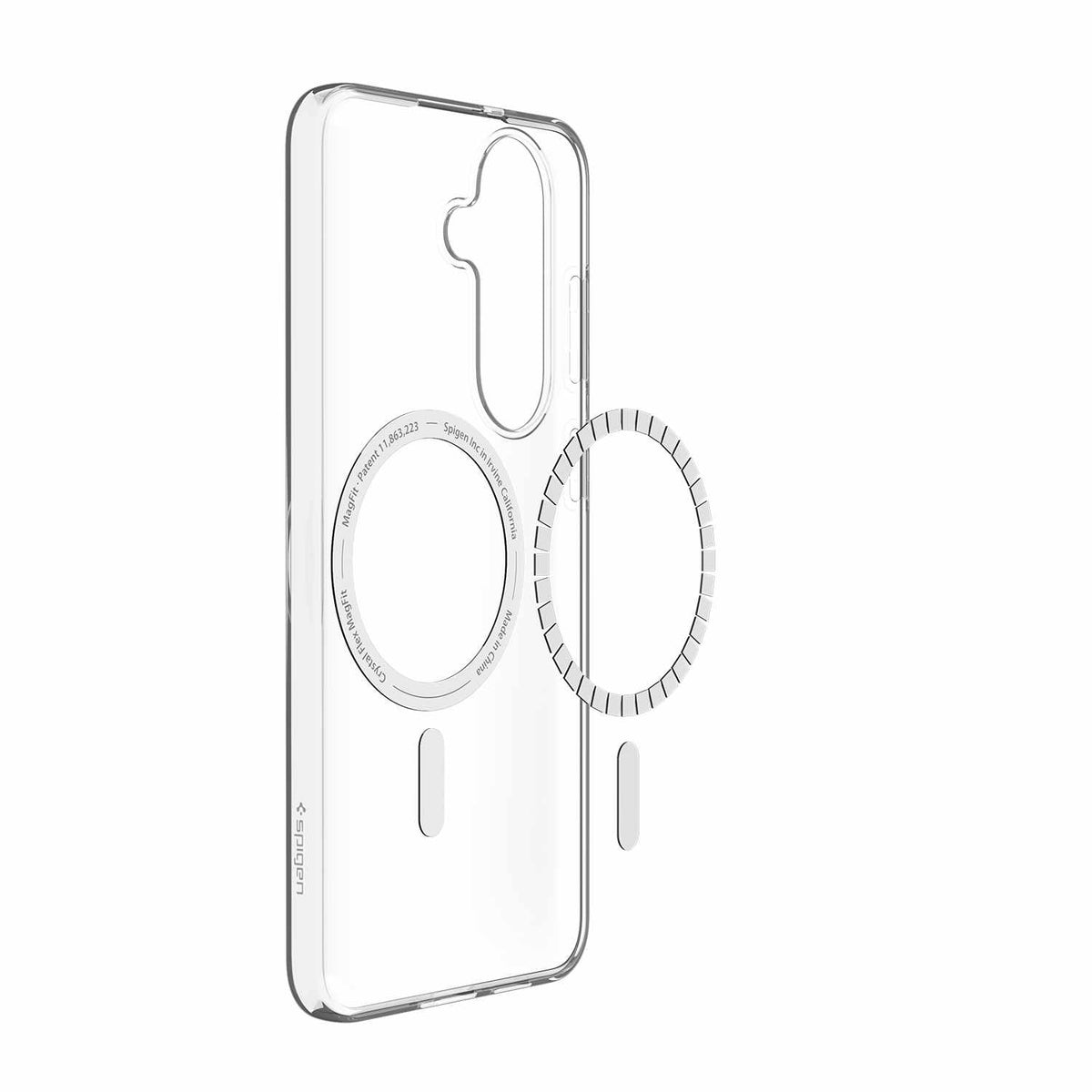 Spigen Crystal Flex MagFit transparent blanc pour Samsung Galaxy S26 FE