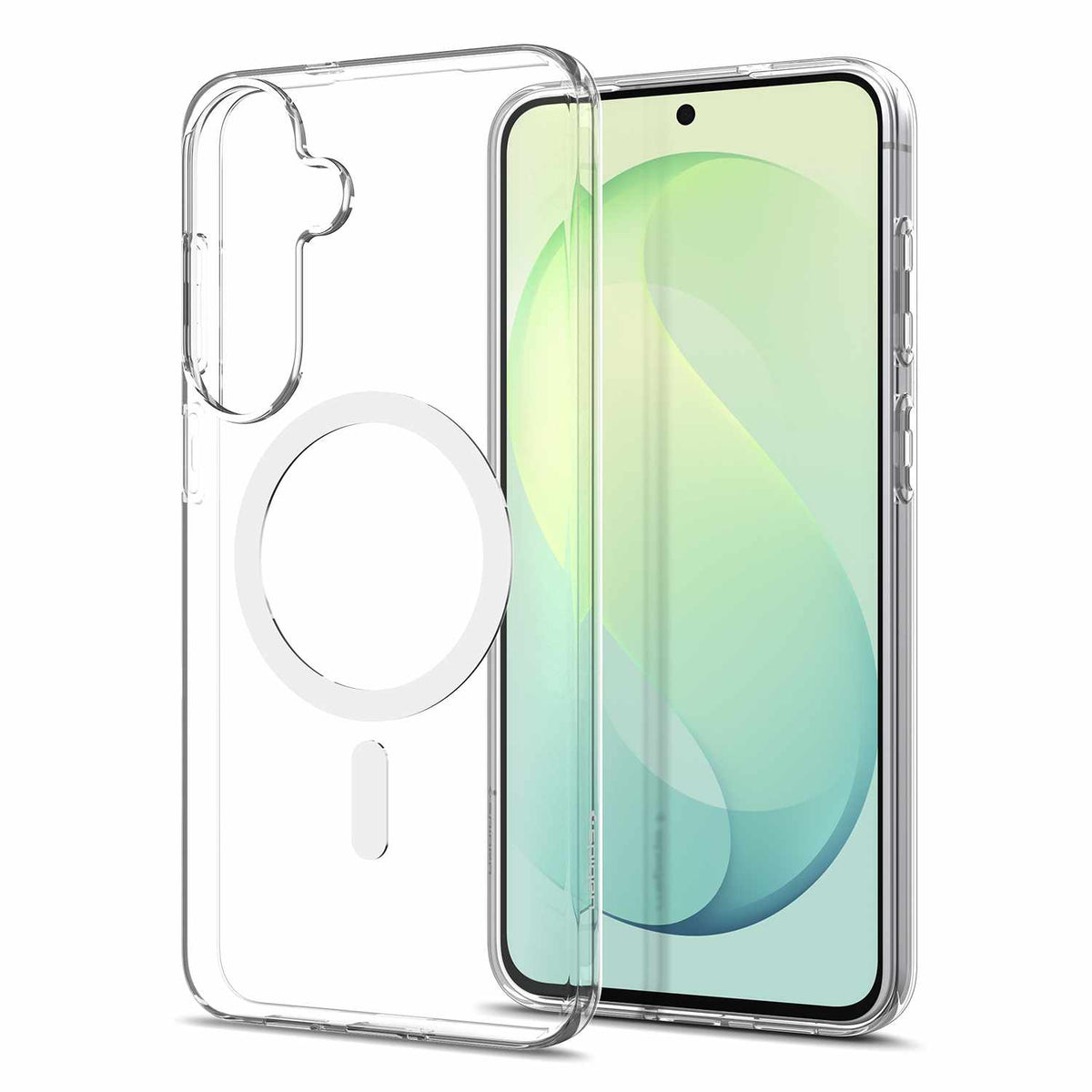 Spigen Crystal Flex MagFit transparent blanc pour Samsung Galaxy S26 FE