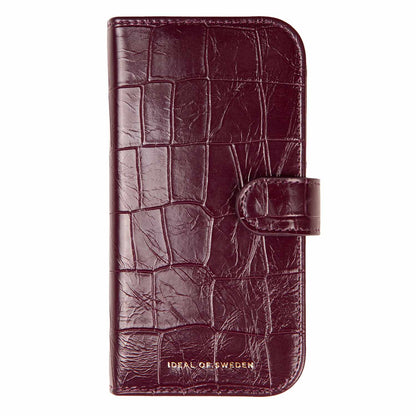 Ideal of Sweden Magnet Wallet MagSafe Case Fine Wine Croco for iPhone 18 Pro/17 Pro