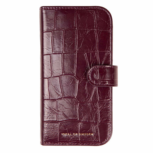 Ideal of Sweden Magnet Wallet MagSafe Case Fine Wine Croco for iPhone 18 Pro/17 Pro