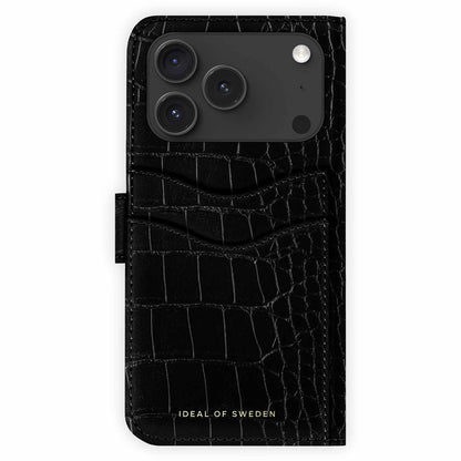 Ideal of Sweden Magnet Wallet MagSafe Case Black Croco for iPhone 18 Pro Max/17 Pro Max