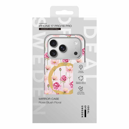 Ideal of Sweden Mirror MagSafe Case Rose Blush Floral for iPhone 18 Pro/17 Pro