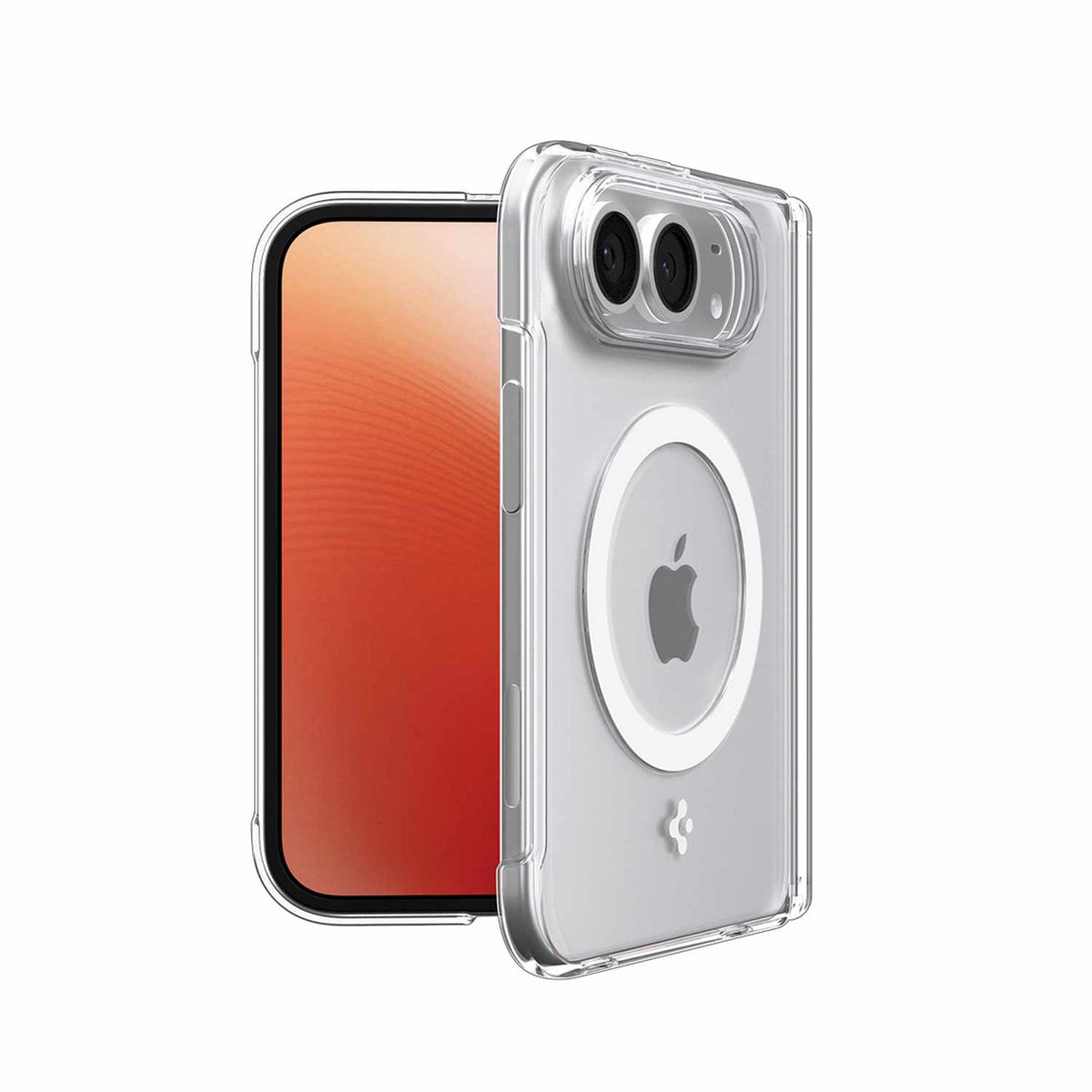 Spigen Crystal Hybrid Pro — Étui MagFit pour iPhone Duo — transparent blanc