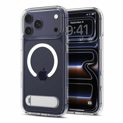 Spigen Slim Armor Essential S — Étui MagFit pour iPhone 18 Pro/17 Pro — Crystal transparent