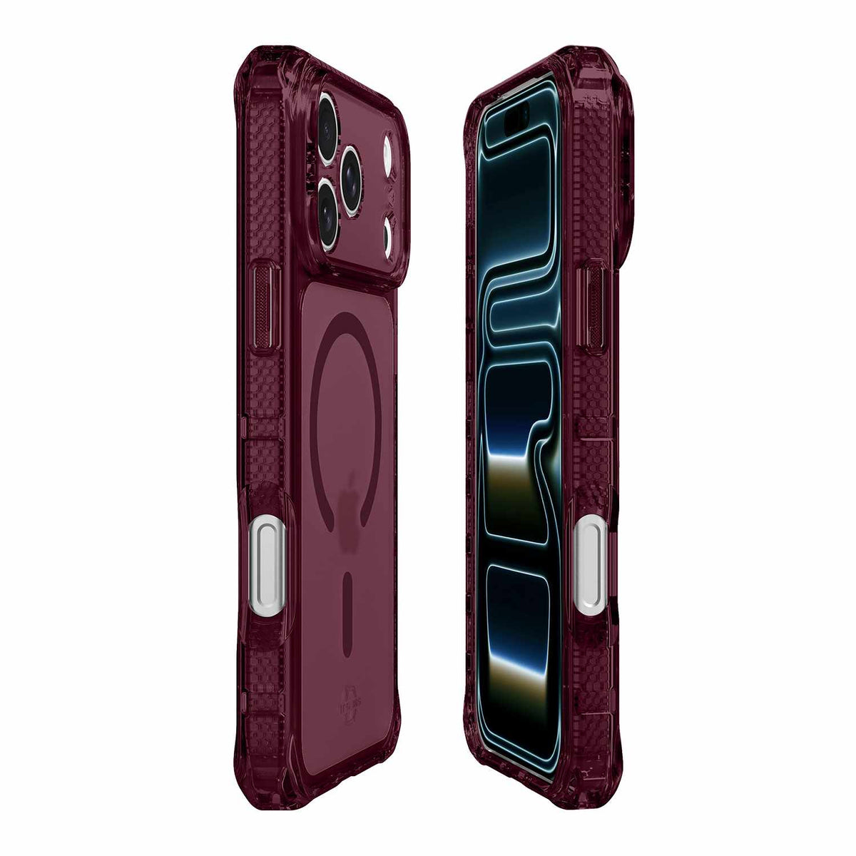 ITSKINS Hybrid_R Vapor — Étui MagSafe pour iPhone 18 Pro/17 Pro — prune