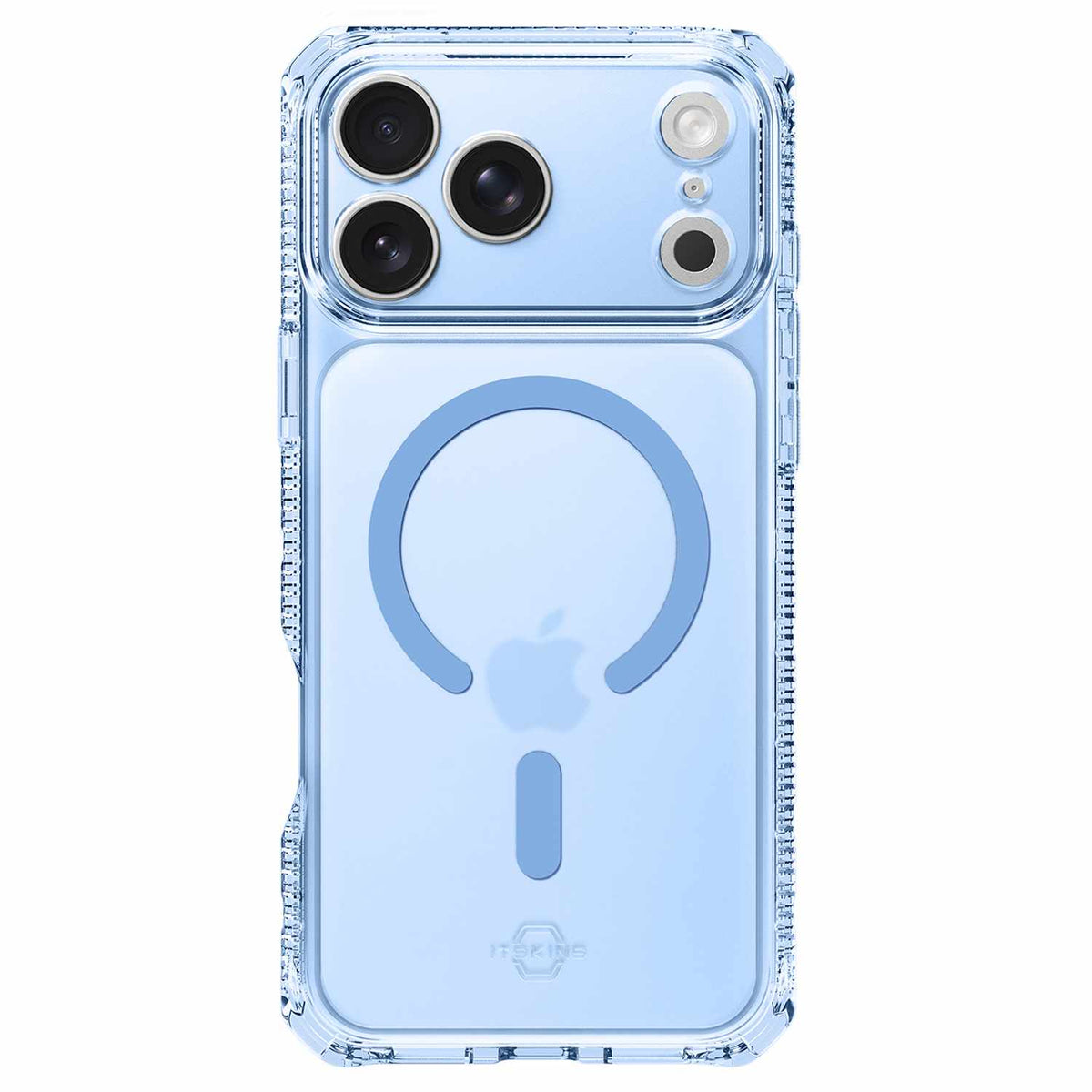 ITSKINS Hybrid_R Vapor — Étui MagSafe pour iPhone 18 Pro Max/17 Pro Max — clair bleu