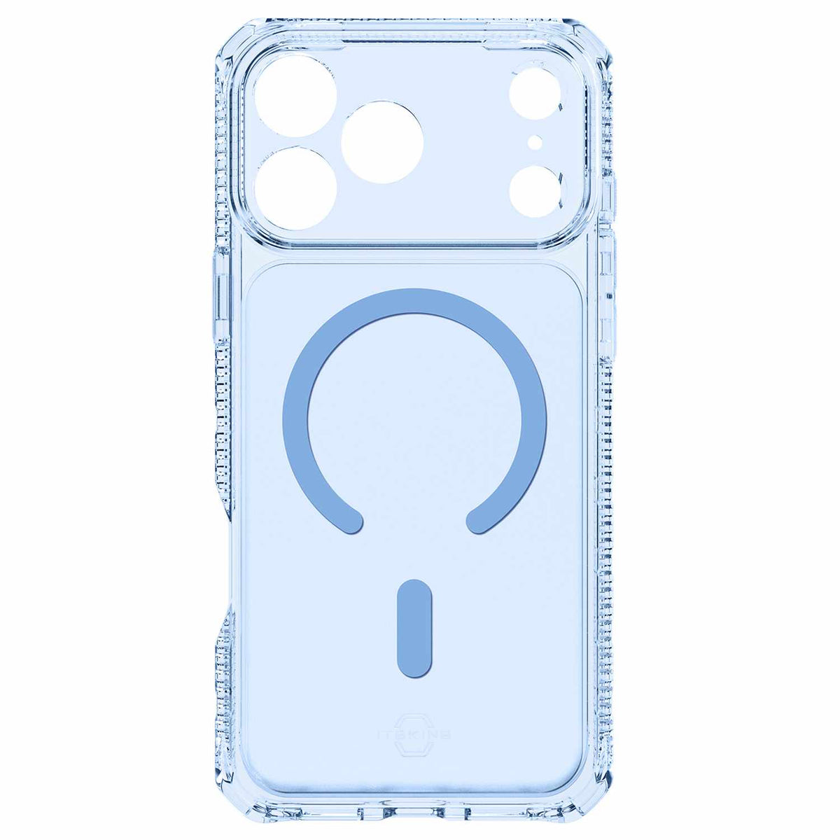ITSKINS Hybrid_R Vapor — Étui MagSafe pour iPhone 18 Pro Max/17 Pro Max — clair bleu