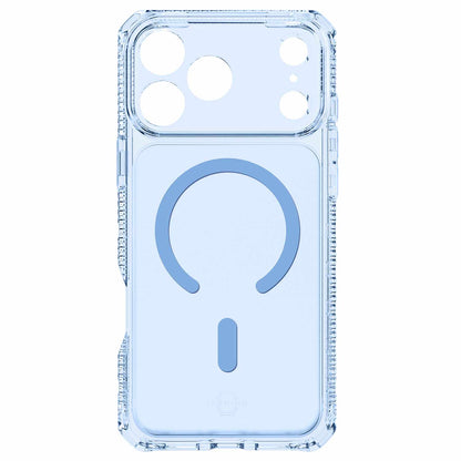 ITSKINS Hybrid_R Vapor — Étui MagSafe pour iPhone 18 Pro Max/17 Pro Max — clair bleu