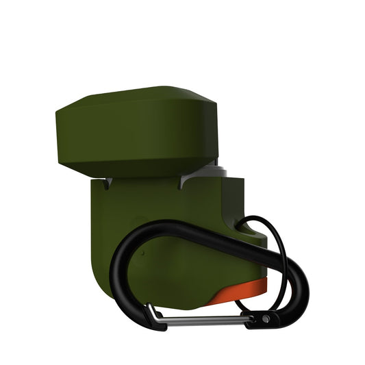 10185E117297 — Étui en silicone pour AirPods Olive Drab/orange