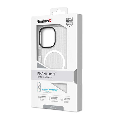 N9PMSIPH15CL Phantom 2 — Étui MagSafe pour iPhone 15/14/13 — transparent