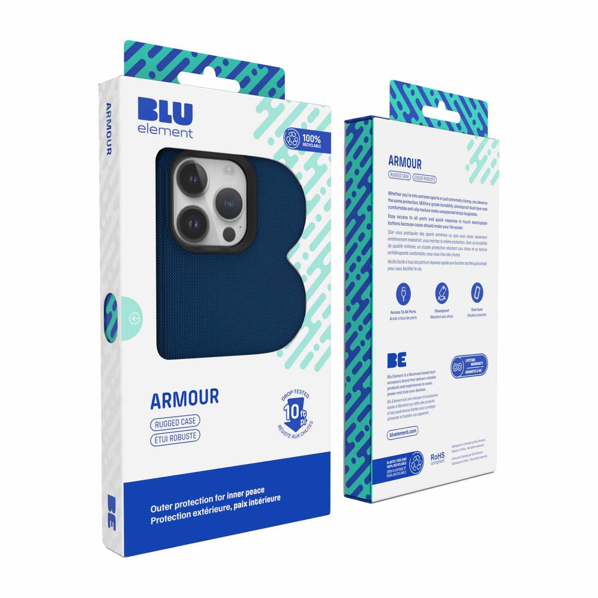 BEA2XS23FENN Armour — Étui robuste pour Galaxy S23 FE — bleu marine