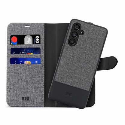 BEFGA35GB — Étui folio 2-en-1 pour Galaxy A35 5G gris/noir
