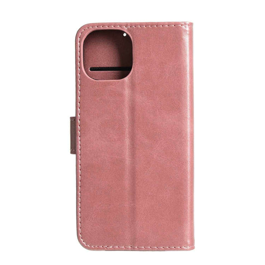 BEWF151413DP Faux Leather Folio Case w/TPU Gelskin iPhone 15/14/13 Dusty Pink