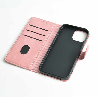 BEWF151413DP Faux Leather Folio Case w/TPU Gelskin iPhone 15/14/13 Dusty Pink