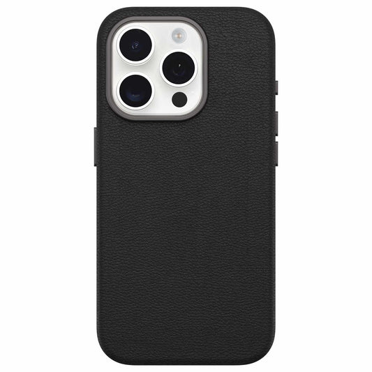 7795569 Symmetry Cactus — Étui en cuir MagSafe pour iPhone 15 Pro Noir — Ash