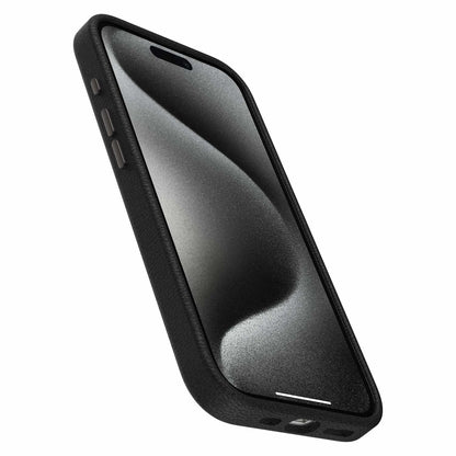 7795569 Symmetry Cactus — Étui en cuir MagSafe pour iPhone 15 Pro Noir — Ash