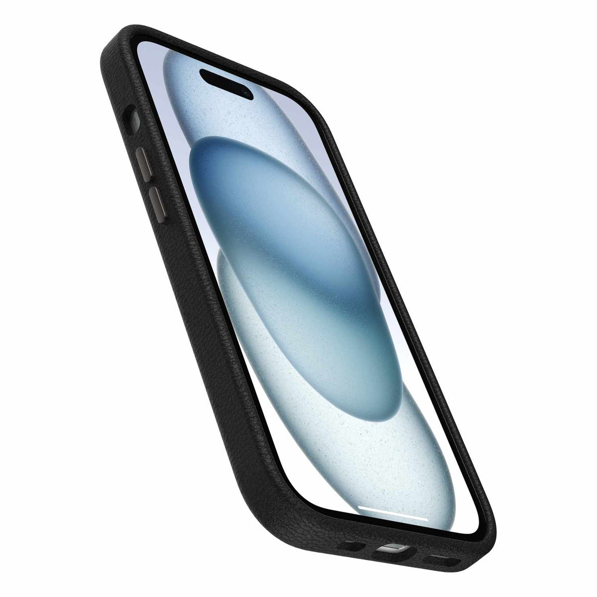 7795561 Symmetry Cactus — Étui en cuir pour iPhone 15 Noir — Ash