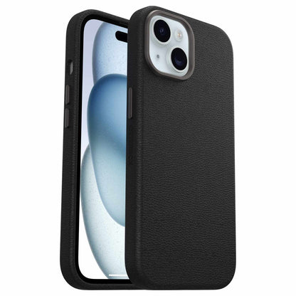 7795561 Symmetry Cactus — Étui en cuir pour iPhone 15 Noir — Ash