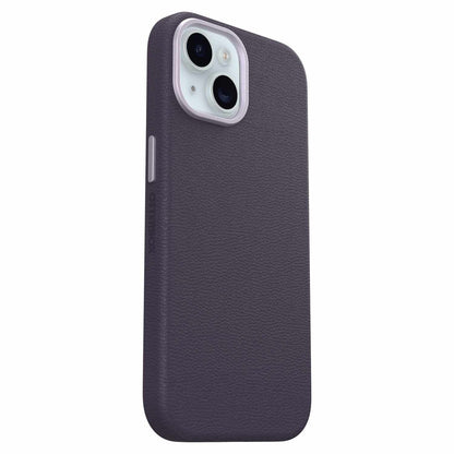 7795564 Symmetry Cactus — Étui en cuir pour iPhone 15 prune Luxe