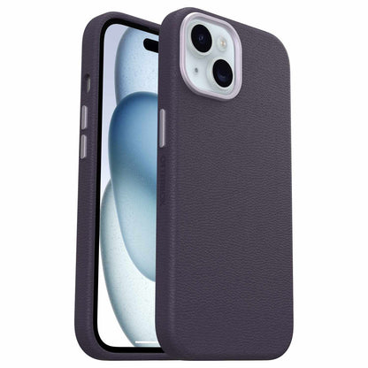 7795564 Symmetry Cactus — Étui en cuir pour iPhone 15 prune Luxe