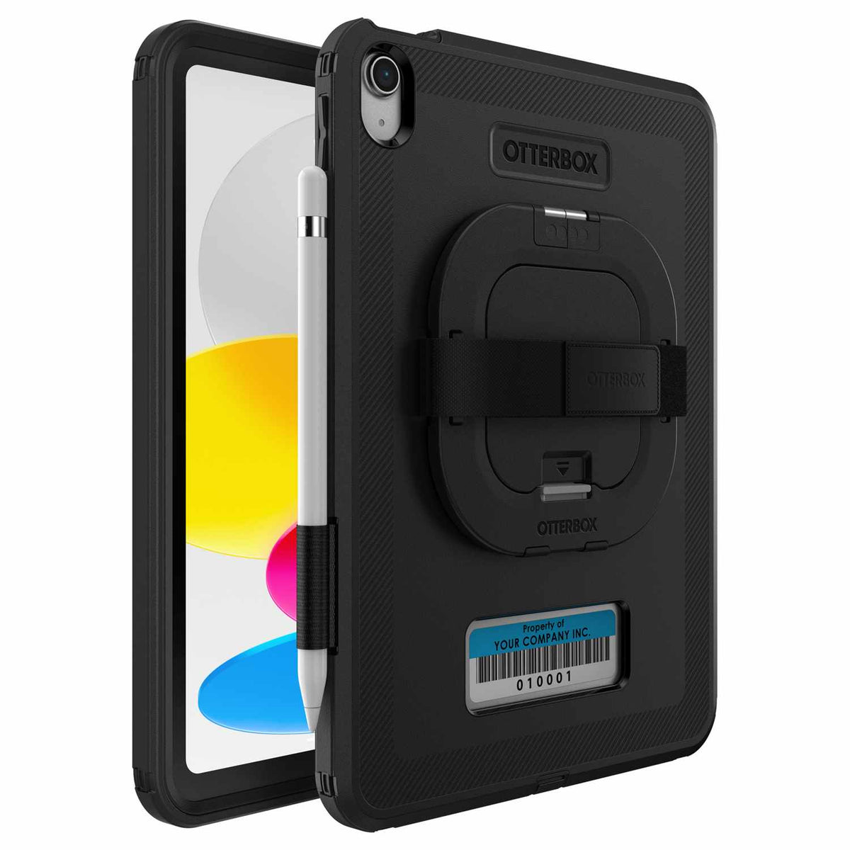 OtterBox Defender — Étui avec sangle pour iPad 11 2025 (11e génération)/iPad 10.9 2022 (10e génération) — & support noir