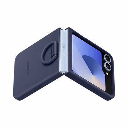 EFPF741TNEGCA Silicone Case with Ring Galaxy Z Flip6 Navy