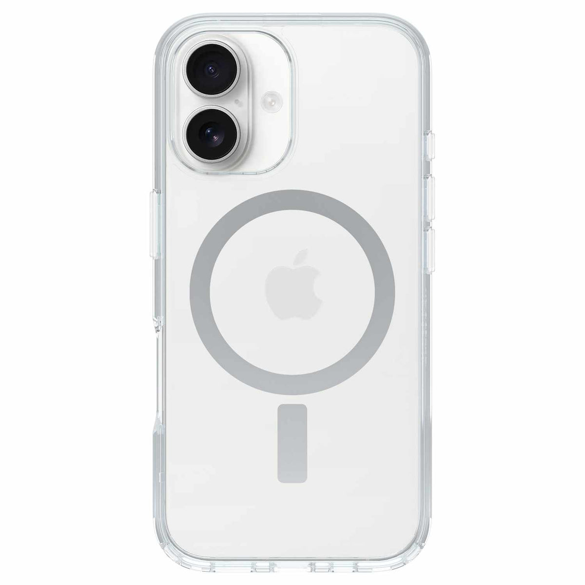 OtterBox — Ensemble Protection et alimentation (Symmetry Clear MagSafe avec Verre + Chargeur mural 30W blanc) pour iPhone 16