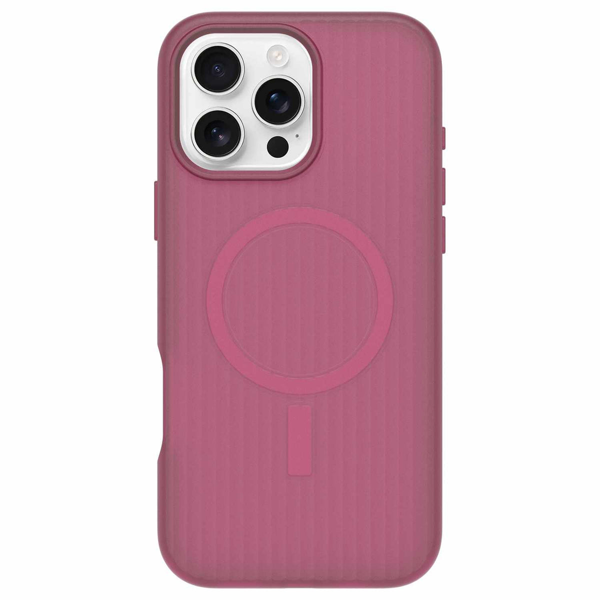 OtterBox Symmetry au toucher doux — Étui MagSafe pour iPhone 16 Pro Max — Foxberry rose