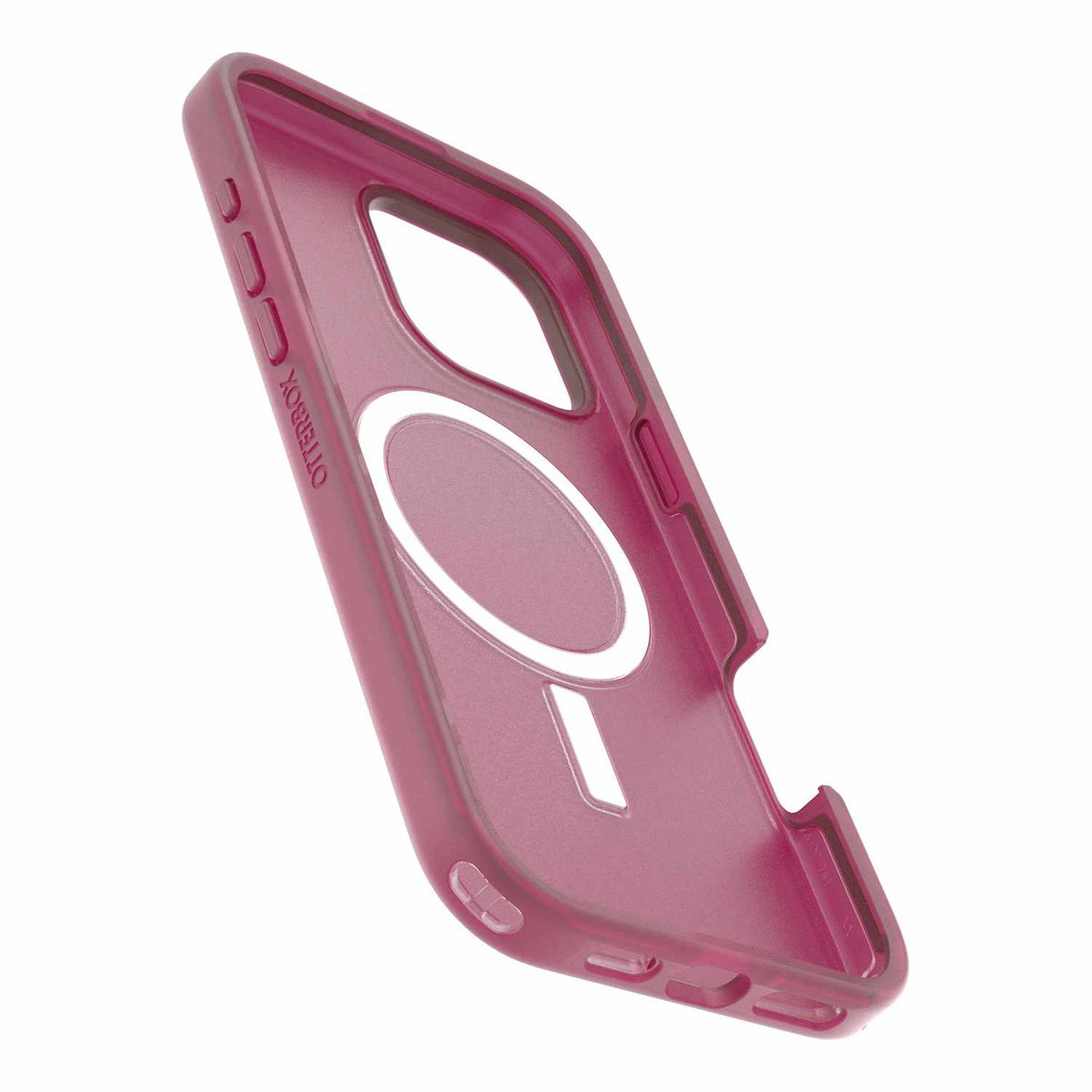 OtterBox Symmetry au toucher doux — Étui MagSafe pour iPhone 16 Pro Max — Foxberry rose