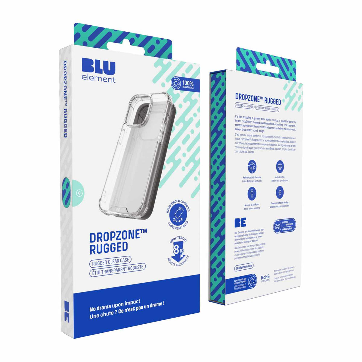 BEDZR162 Dropzone Rugged Case iPhone 16 Plus Clear