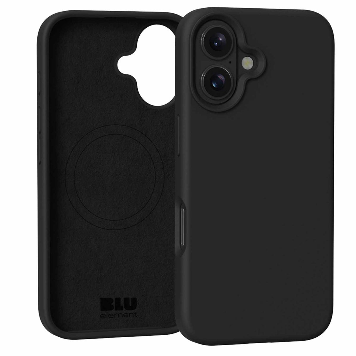 Blu Element — Étui en silicone MagSafe pour iPhone 16 — noir