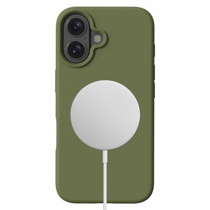 BESPIP161O1 Silicone MagSafe Case iPhone 16 Olive
