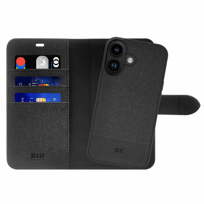 Blu Element Folio 2-in-1 Case Black for iPhone 16