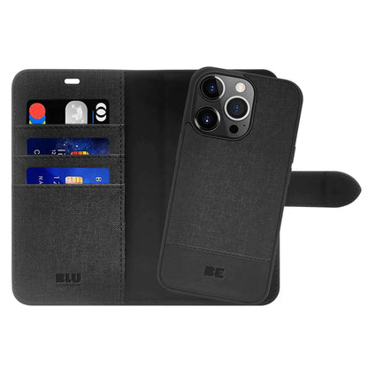Blu Element — Étui folio 2-en-1 pour iPhone 16 Pro — noir