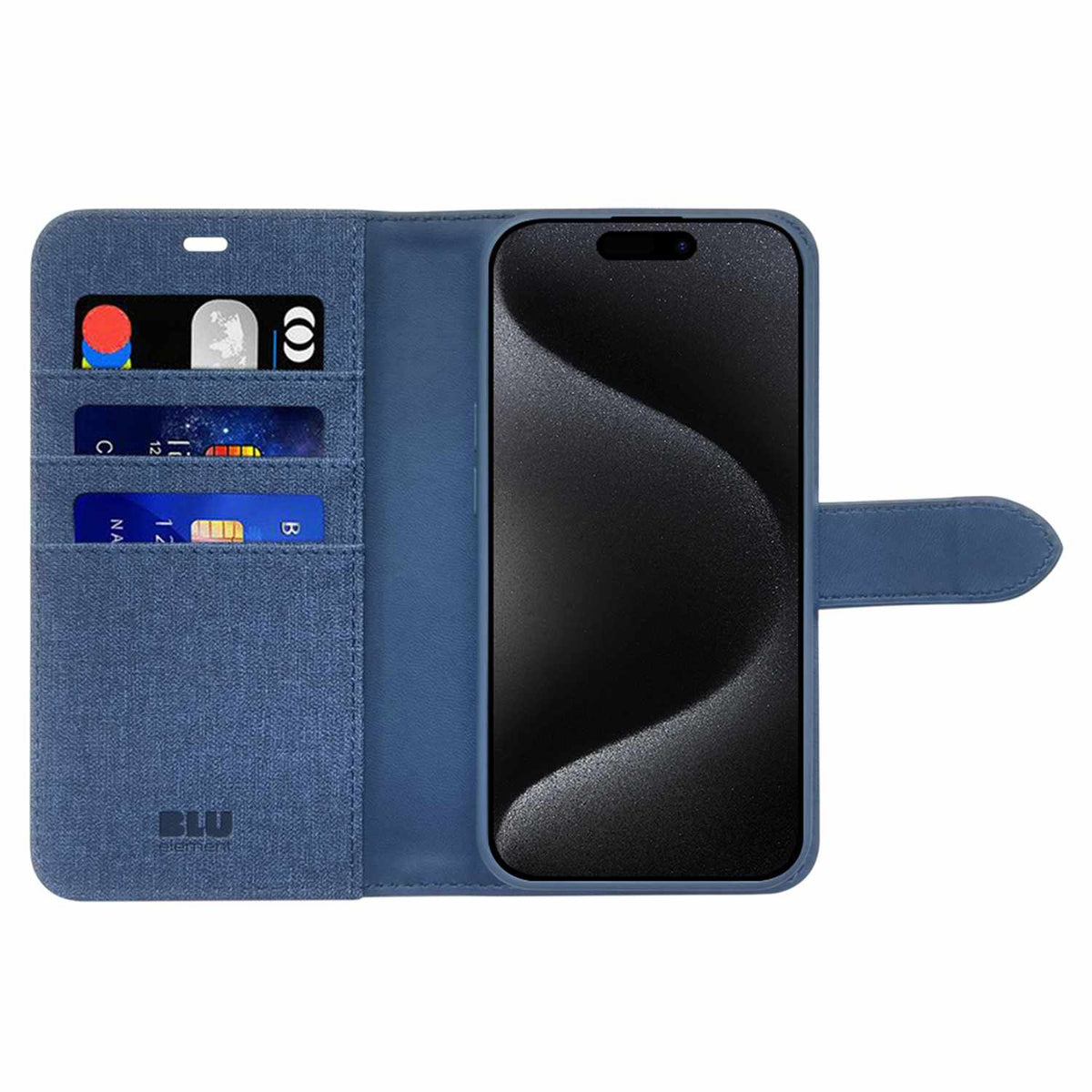 Blu Element — Étui folio 2-en-1 pour iPhone 16 Pro Max — Lazuli bleu