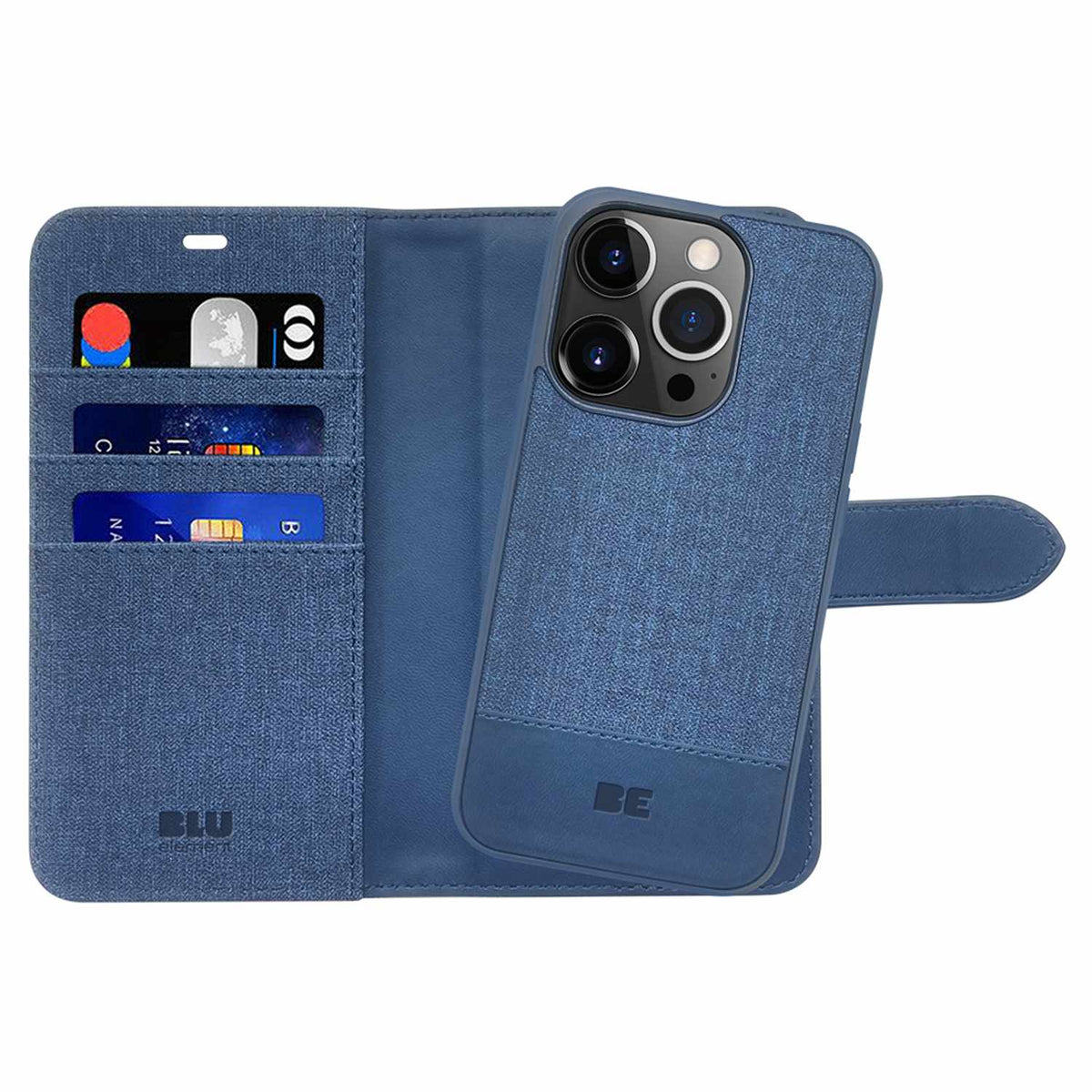 Blu Element — Étui folio 2-en-1 pour iPhone 16 Pro Max — Lazuli bleu