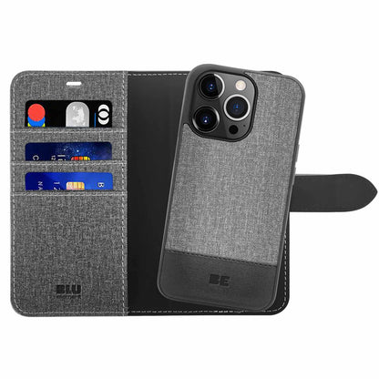 Blu Element — Étui folio 2-en-1 pour iPhone 16 Pro Max — gris
