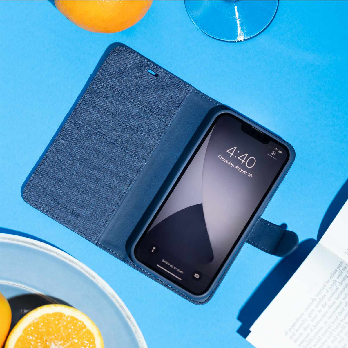 Blu Element — Étui folio 2-en-1 MagSafe pour iPhone 16 Pro Max — Lazuli bleu