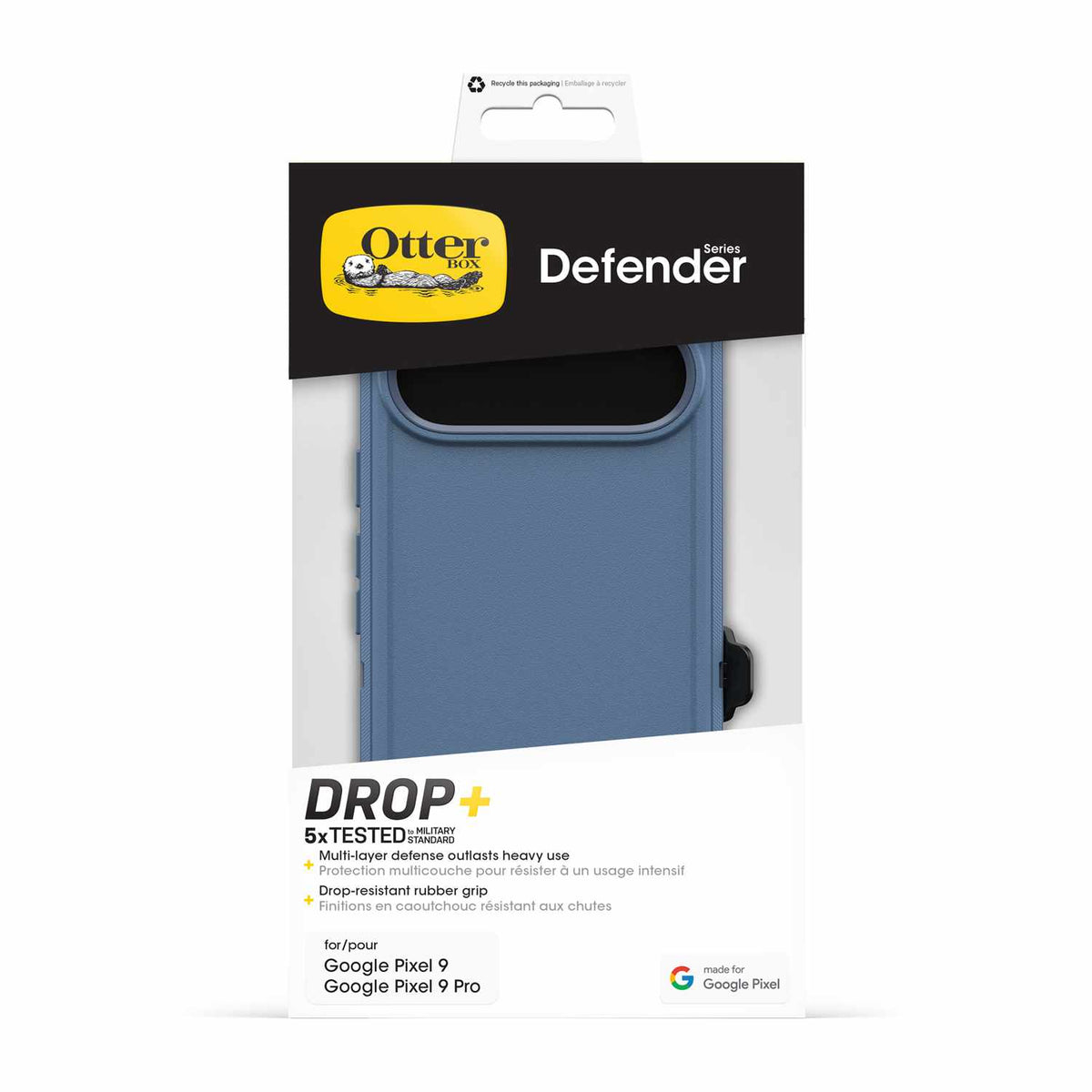 OtterBox Defender — Étui pour Google Pixel 9/9 Pro — Baby bleu Jeans