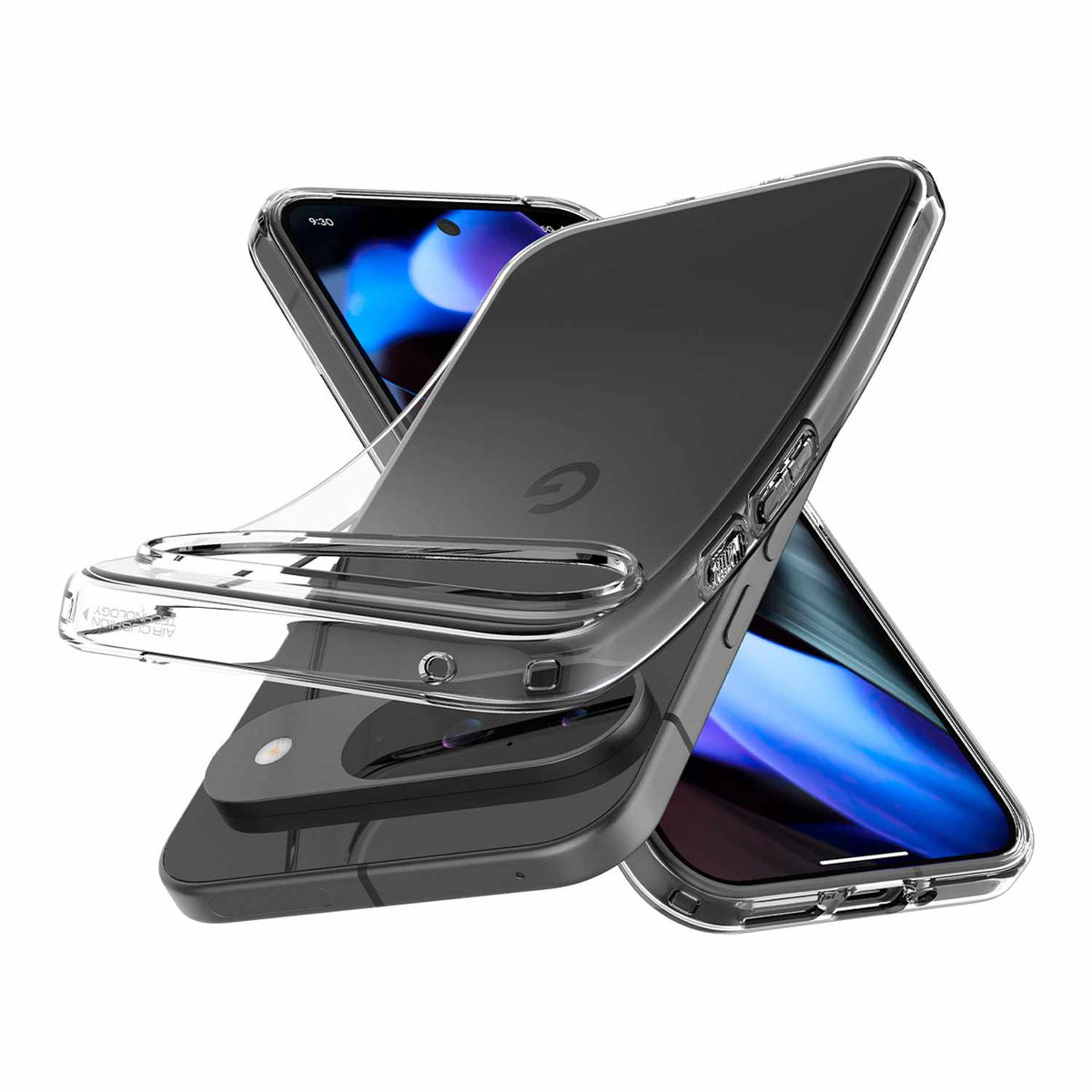 Spigen Crystal Flex — Étui pour Google Pixel 9/9 Pro — Crystal transparent