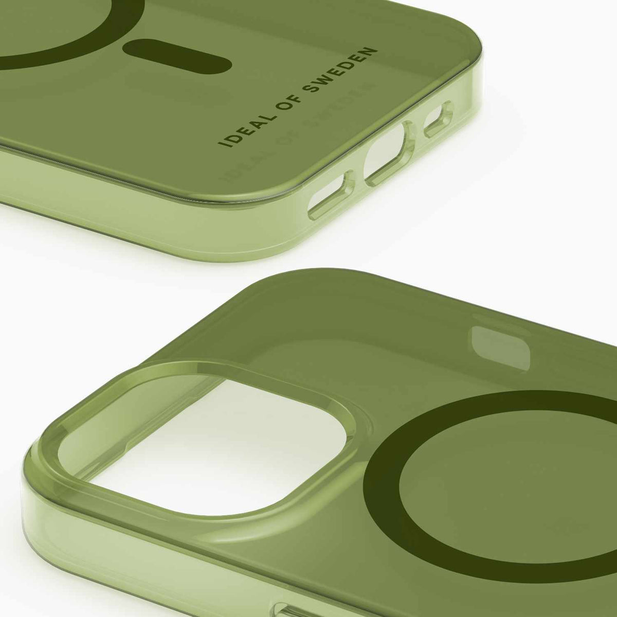 Ideal of Sweden transparent MagSafe Entry — Étui pour iPhone 17e/16e/15/14/13 — Khaki