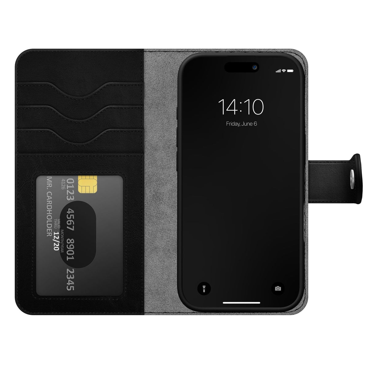 Ideal of Sweden Magnet+ Portefeuille — Étui MagSafe pour iPhone 16 — noir