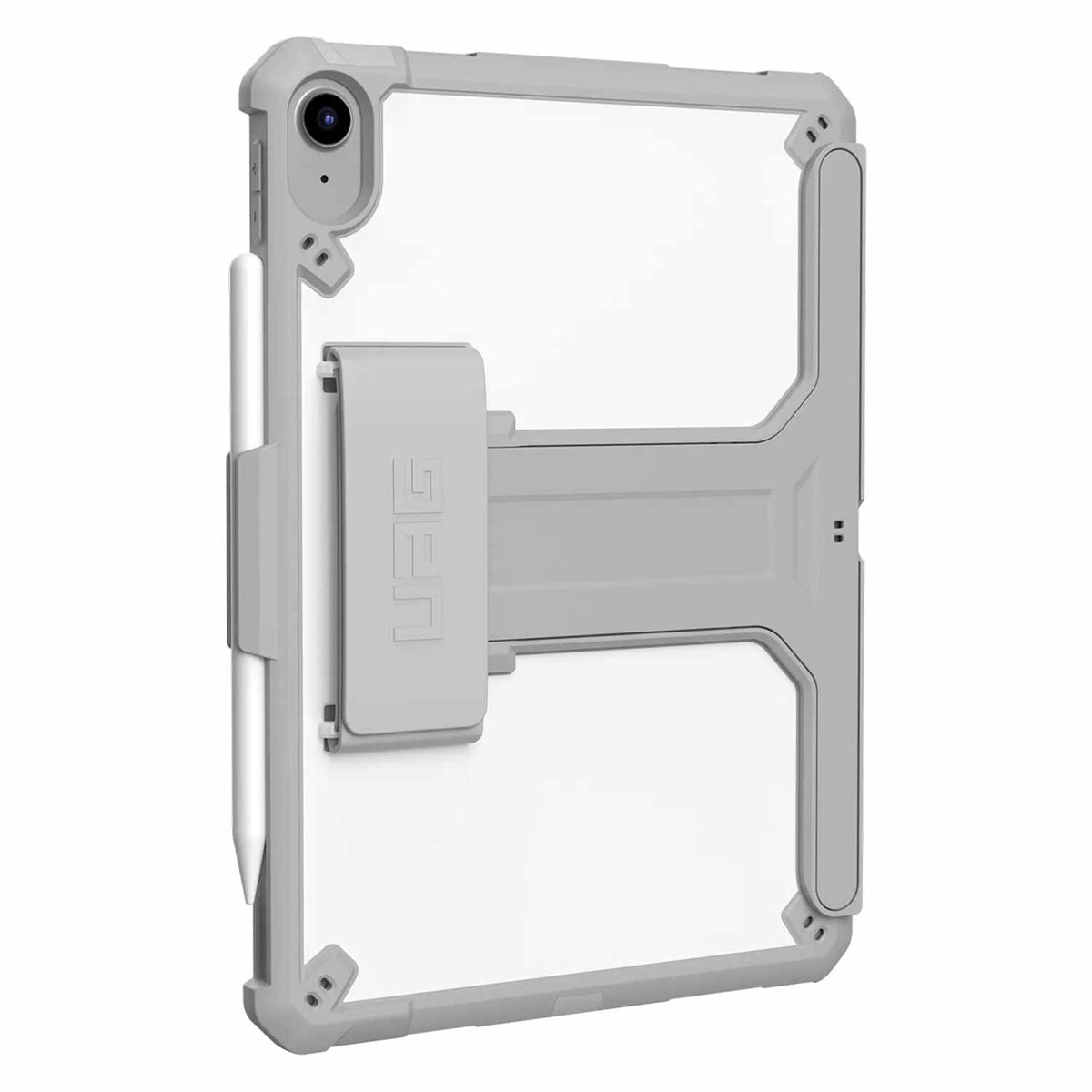 12339HB14130 Scout — Étui avec support pour iPad 11 2025 (11e génération)/(10e génération) blanc/gris — & Sangle à main HealthCare en vrac