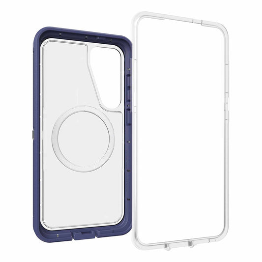 OtterBox Defender Pro XT — Étui transparent avec aimants pour Samsung Galaxy S25+ — Violet Thunder
