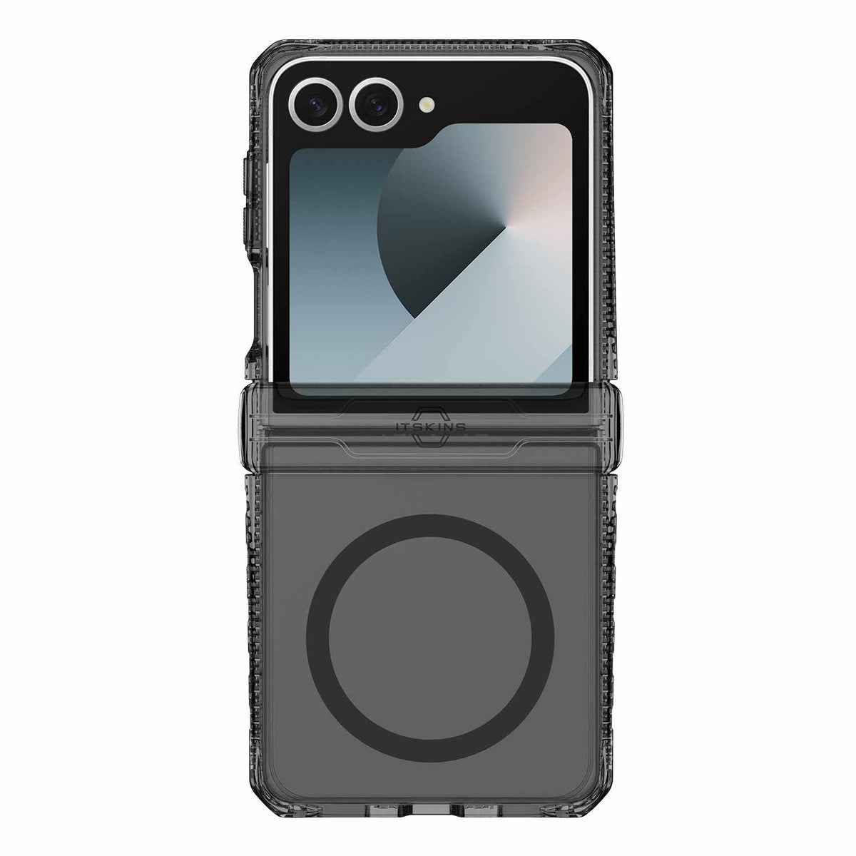ITSKINS Hybrid_R Hinge Case w/Magnets Smoke/Transparent for Samsung Galaxy Z Flip7