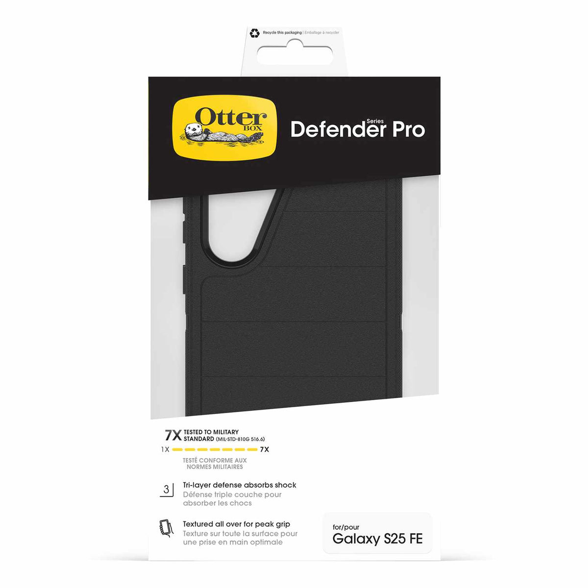 OtterBox Defender Pro Case Black for Samsung Galaxy S25 FE