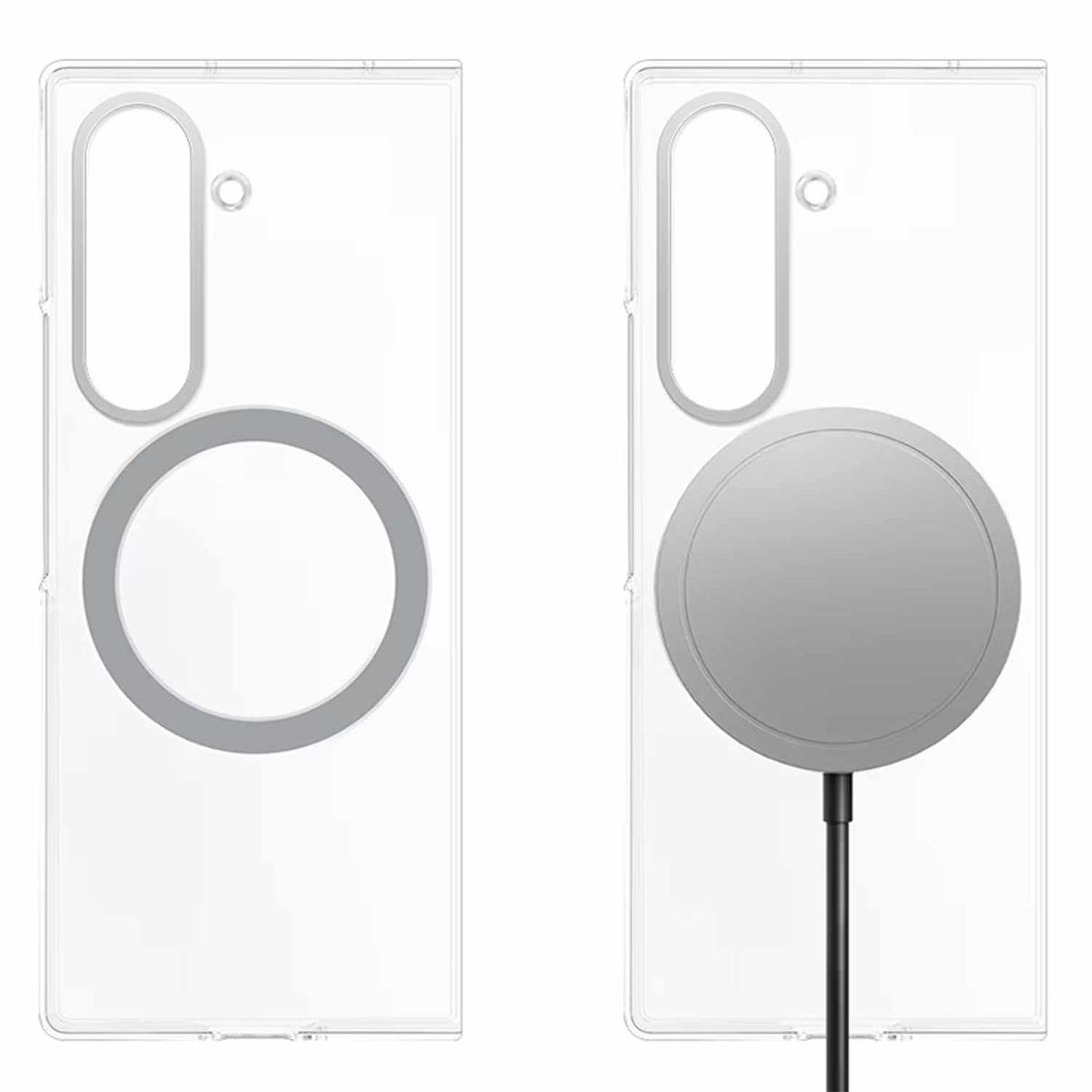 Samsung — Étui transparent avec aimants pour Samsung Galaxy Z Fold7 — transparent